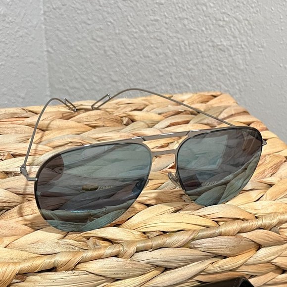 Dior Homme Sunglasses Mirrored Lenses Silver Wire Frames Men's-Preowned - Picture 6 of 12